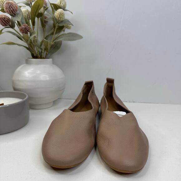 New Everlane The Day Glove Flats Leather Slip On Italian Tan Women 11 NWOB - Picture 4 of 7